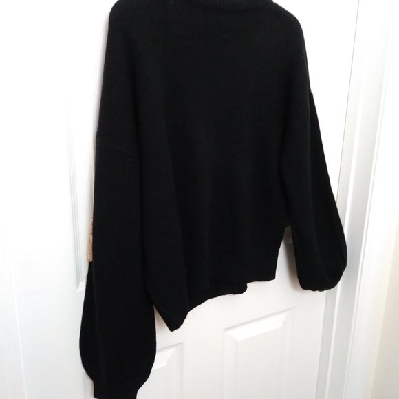 Aqua Blues Black/Tan Bears Cardigan Size Medium - Picture 7 of 13